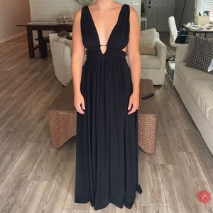 Black cutout formal dress